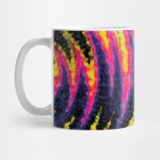 Reverse Wig Wag Ping Black Yellow Purple Tie Dye Mug